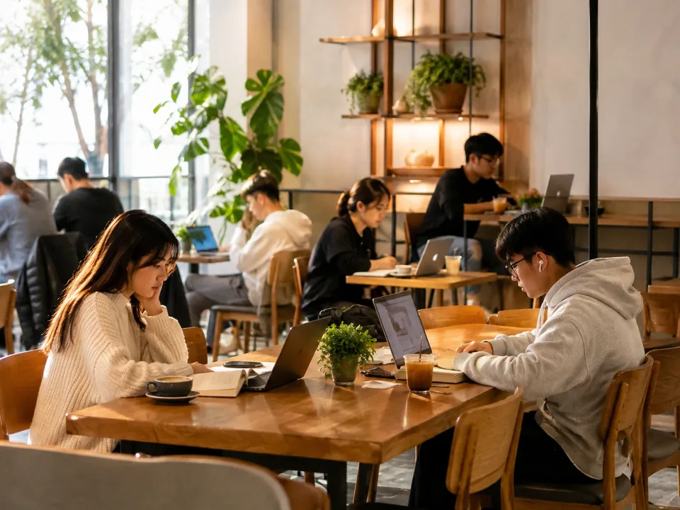 Học nhóm 4 người cần gì ngoài một cái bàn lớn?